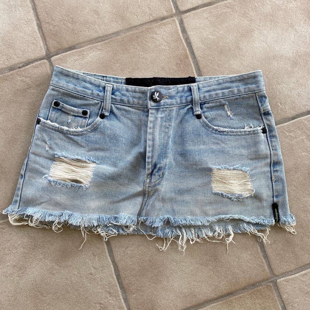 One Teaspoon Denim Skirt